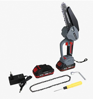 Пила цепная акк бесщет Profipower MKGST-18V 18В, Li-ion-2шт, 2.0Ач, шина 6", 37звеньев, 2шт-цепи, 0-4500 об/мин, З/У, в коробке  E0097  (5)