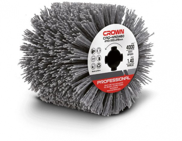 Нейлоновая щетка CROWN CAQ-N1101460 (Φ110x100)