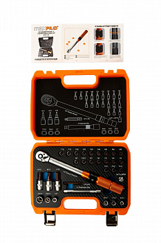 Набор торцевых головок и бит MAXPILER с динамометрическим ключом (31 предмет, 1/4", 5-25 Нм) MTW-31-SET