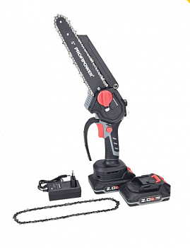 Пила цепная акк бесщет Profipower MKGSH-20V 20В,Li-ion-2шт,20Ач,20см 8",2шт-цепи,45зв,0-4800 об/мин, /У,подача масла, коробка  E0216M1  (10)
