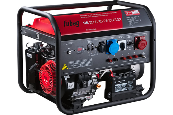 Электростанция бенз. Fubag BS 8500 XD ES DUPLEX (8,0/8.5кВт,380В, бак25л, эл.старт. одинаковых мощно