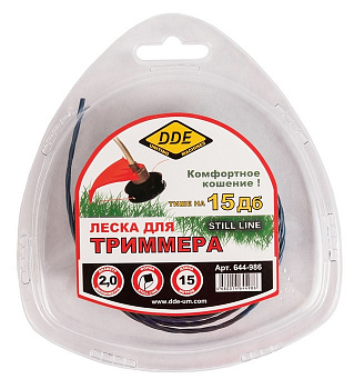 Корд трим.  2,0* 15м витой квадрат в блистере DDE "Still line"  644-986