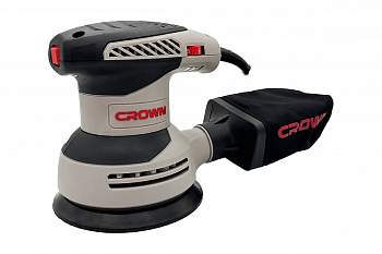 Шлифмашина экс CROWN CT13692V (CS) 320Вт, 6000-12000 об/мин, 3мм, 125 мм, липучка, 1,4 кг, регулировка оборотов, кабель 4м, картон