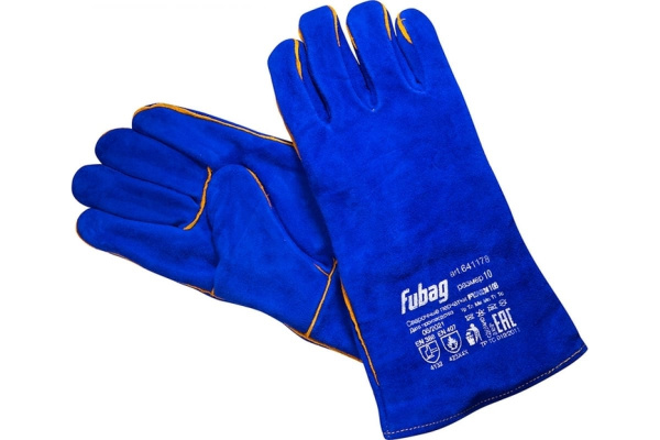 Краги сварочные Fubag на подкладке синие  FWGN 10B