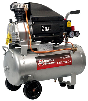 Компрессор  24 QUATTRO ELEMENTI CYCLONE-24 (240л/мин, 24л, 2 л.с, 8 бар 770-230)